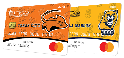 Texas City La Marque Mascot Debit Cards
