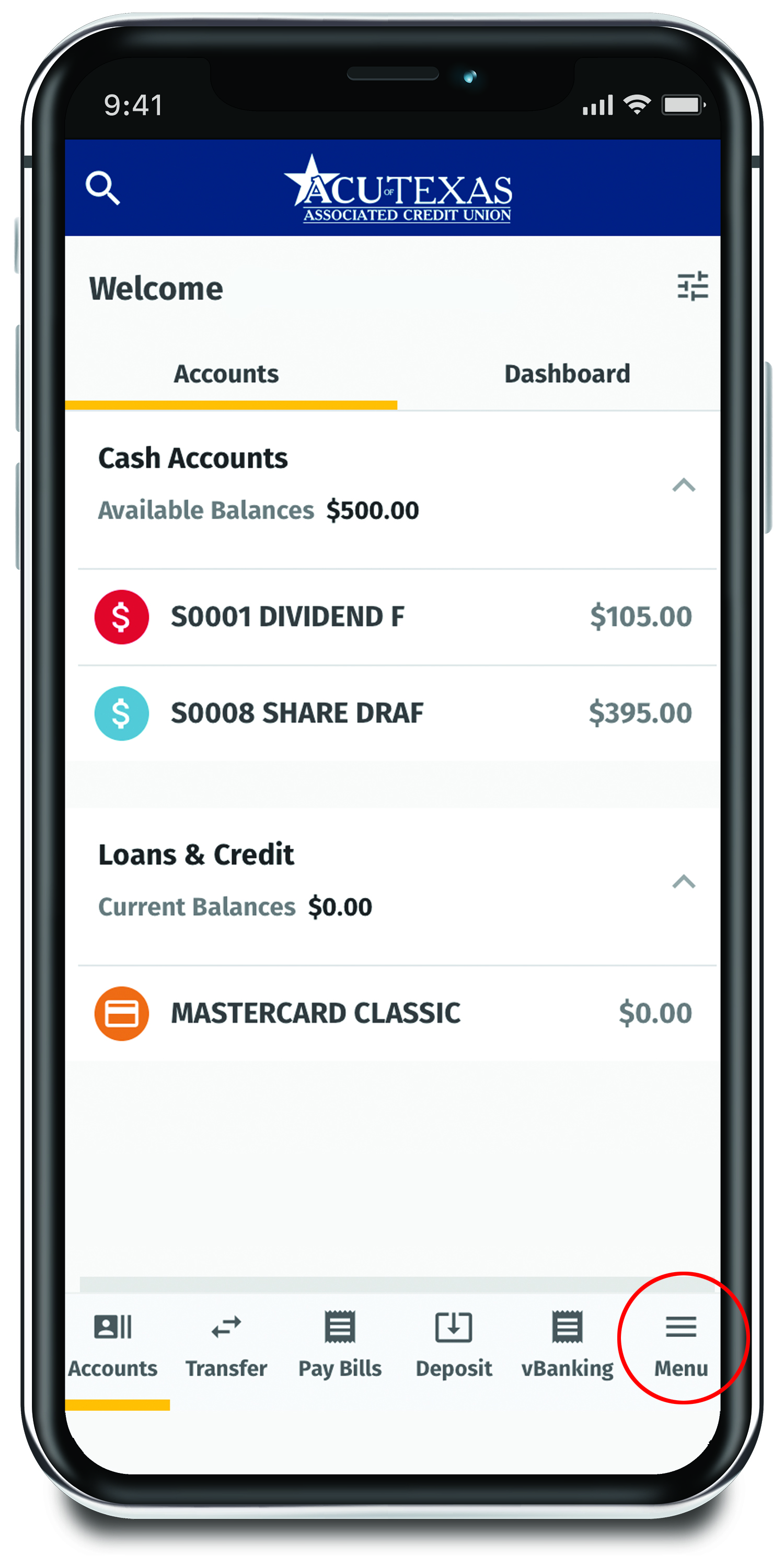 eStatements screenshot step 01