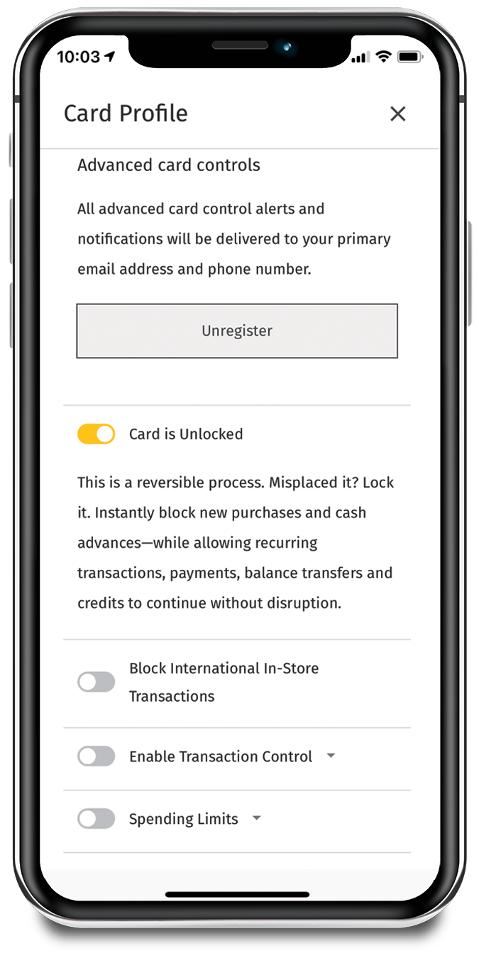 Mobile App Lock Card Screenshot